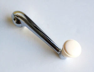 NEW VW BUG GHIA WINDOW CRANK WITH IVORY KNOB 113 837 581E 1953-1967 - Picture 1 of 3