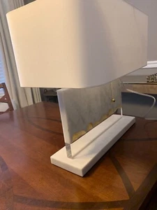 Couture Lamps/The Brentwood 20" Table Lamp, white and gold marble - Picture 1 of 4