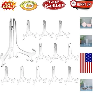 Elegant Clear Plastic Easels - 5 Inch Display Stands for Celebrations, 12 Pack - Picture 1 of 8