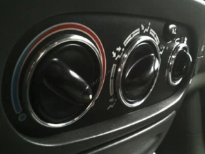 Pour Renault Megane I 96-02 Anneaux De Ventilation Chromes Aluminium 3 pieces - Picture 1 of 6