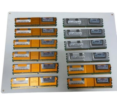 (QTY: 12) HP 398706-051, 1GB 2Rx8 PC2-5300F-555-11 Server Memory  - Image 1 of 3