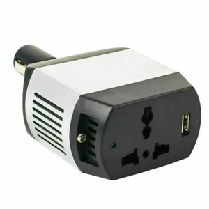 Car & Van Travel 12v Socket to USB, 2 & 3 Pin Plug Mini Power Inverter Adapter - Picture 1 of 2