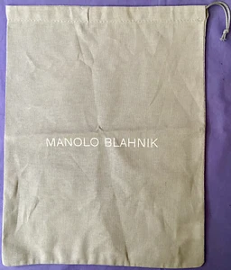 Manolo Blahnik Gray Dust Bag 13.5 x 10.5 inches for Shoes Fantastic condition!! - Picture 1 of 4