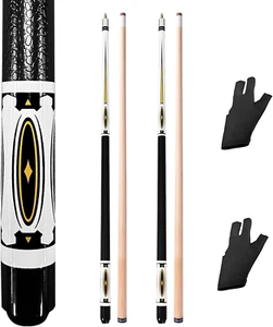 2er Set Pool Queue Stick, 58" 2 Stück Ahorn Billard Queue Stick - Bild 1 von 12