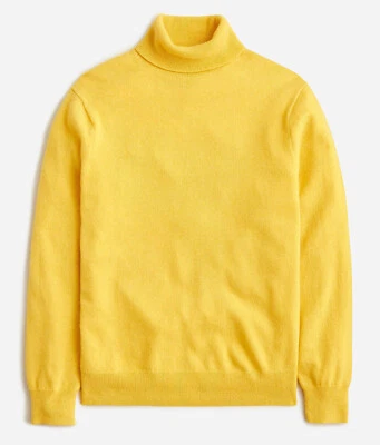 Nuevo con etiquetas Suéter J Crew 100% Cachemira Cuello Alto en Brezo Girasol Amarillo/Dorado Foto 1 de 2