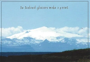 Iceland, Snaefellsjokull Glacier POSTCARD Unposted 4.5 Inch H x 6.5 Inch W - Picture 1 of 2