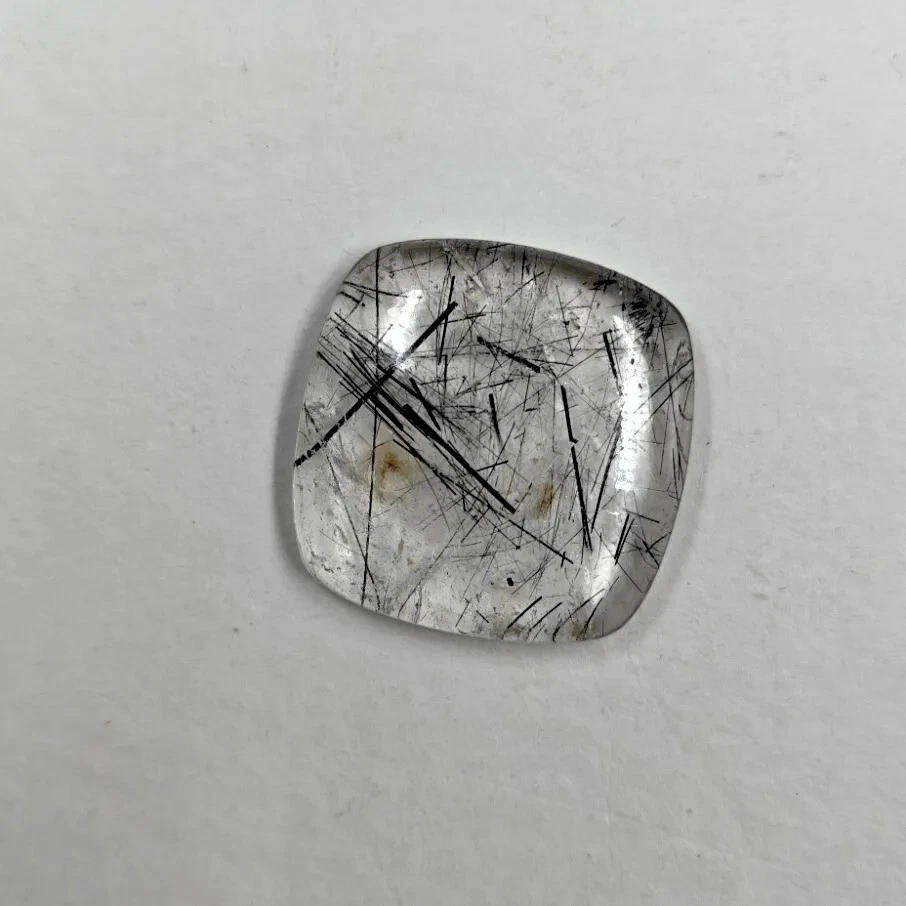 S A L E ! 35.90 CRT AAA 100% Natural Black Rutile Quartz Square Loose Gemstone - Image 1 of 4