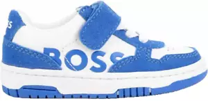 HUGO BOSS SHOES KIDS HUGO BOSS MINI ME SUEDE SNEAKERS J09208 846I - Picture 1 of 6