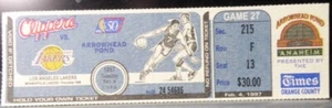 LA Clippers vs LA Lakers Ticket Stub February 4, 1997 Kobe Bryant Rookie Anaheim - Picture 1 of 2