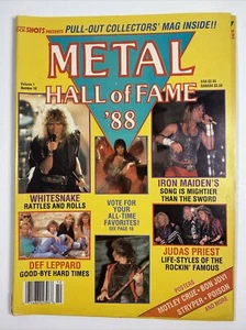 Creem Rock METAL HALL OF FAME magazine April 1988 Motley Crue Stryper poster - Picture 1 of 4