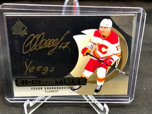 2024-25 UD SP Authentic Yegor Sharangovich AUTO BLACK SIGN OF THE TIMES #10/99 - Picture 1 of 2