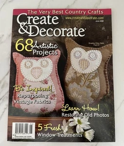 Create And Decorate Magazine June 2009 Patterns Unused - Picture 1 of 2