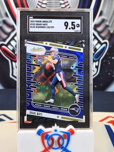 2024 Panini Absolute Blue Diamonds Drake Maye RC #103 135/199 SGC 9,5 - Imagen 1 de 2