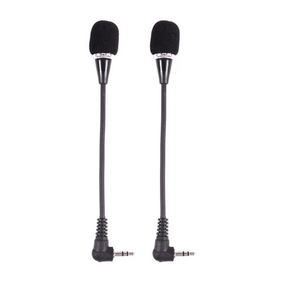 2X Flexible 3.5mm Jack  Microphone Mic for PC Laptop Desktop Skype Yahoo2779 - Bild 1 von 4