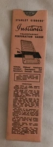 STANLEY GIBBONS Instanta Perforation Gauge With Instruction Sleeve PATENT 573065 - Picture 1 of 9