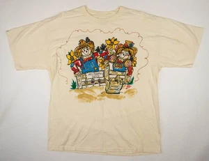 Vintage S/S Raggedy Ann & Andy Autumnal T-Shirt Women's Size Extra Large - Picture 1 of 2