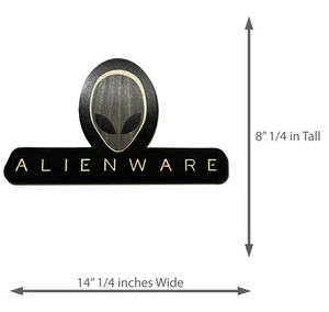 Alienware Symbol Holz Wandbild - Handarbeit - Deko - Unikat - 14,25 breit !!!! - Bild 1 von 5