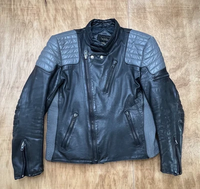 Yamaha Motorcycle Double Riders Jacket Black Leather Vintage 80s  Size: 40 - Image 1 of 4