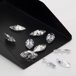 Marquise Schliff D Farbe 0,1-5ct Funkelnder Loser Moissanit GRA VVS1 für Schmuck Zum Selbermachen - Bild 1 von 25