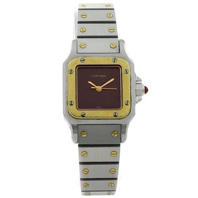 Cartier Watch Santos Galbee Small 0902 Burgundy Dial - Inventory 7940 - Image 1 of 4