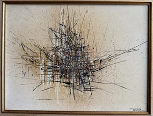 LEONARDO NIERMAN Original Painting Abstract Art Expressionism Mexican Artist - Picture 1 of 4