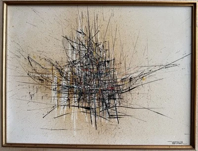 LEONARDO NIERMAN Original Painting Abstract Art Expressionism Mexican Artist - Image 1 of 4