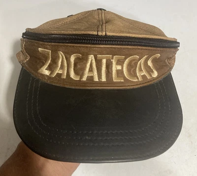 Sombrero/visera de cuero ZACATECAS, cremalleras Hombre/Mujer Foto 1 de 4