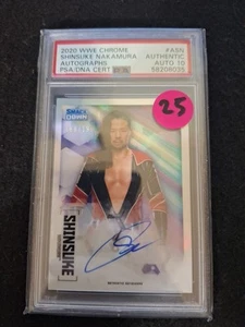 2020 Topps Chrome WWE Refractor Auto 168/199 Shinsuke Nakamura #A-SN PSA Auto-10 - Picture 1 of 4