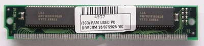 8 MB LG RAM 70 ns 72-pin PS/2-Simm NON-ECC Memory GM71C18163BJ 4937 - Immagine 1 di 2