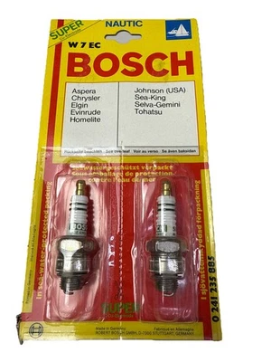 Nautic Bosch W7 EC  Super Cu-Electrode 0241235885 Spark Plug Germany Set Of 2 4h - Image 1 of 4