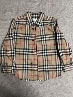 Camisa Burberry Niños Cuadros Mezcla Algodón Talla 4Y Foto 1 de 4