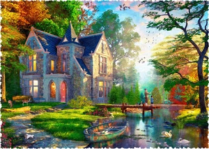 Angeln in der Lodge (480-teiliges Holzpuzzle) - Bild 1 von 7