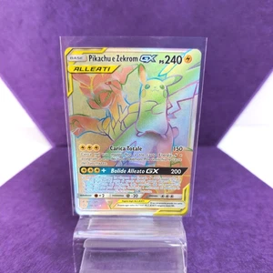 Carta Pokemon Pikachu e Zekrom GX 184 Gioco di Squadra Team Up - GD+ - Picture 1 of 13