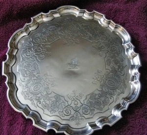 Fab. Armorial Footed Sterling Silver Tray By Late Storr & Mortimer (Hunt) 1858 - Picture 1 of 1