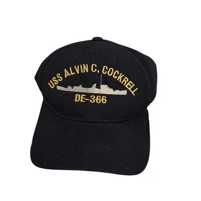 Gorra de béisbol militar USS Alvin C. Cockrell DE-366 Navy Ship Foto 1 de 4