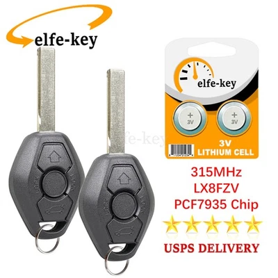 2 For 2004 2005 2006 2007 2008 2009 2010 BMW X3 X5 Z4 Keyless Car Remote Key Fob - Image 1 of 4