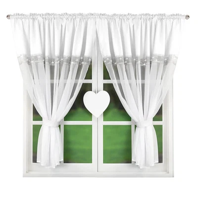 1 pieza taladro de alambre plateado decoración simple cortinas panel en forma de corazón para dormitorio Foto 1 de 4