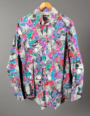 ✨Rare Vtg Wrangler Western Multicolor Brushpopper Hop-A-Long Cassidy Native✨ - Image 1 of 4