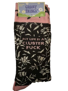 Groovy Things - My Life Is A Cluster Crew-Damensocken - S6 - Bild 1 von 3