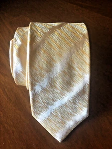 Corbata para hombre Steven Land The Big Knot amarillo patrón geométrico. - Imagen 1 de 3