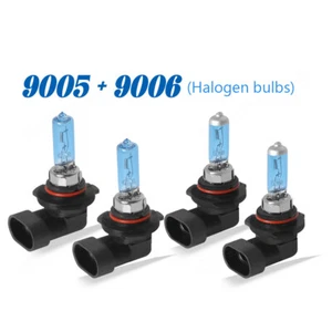 Headlight High Low Bulbs 4X For Honda Accord LX EX Sedan 4-Door 2.4L 1990-2012 - Picture 1 of 16