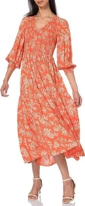 YAS Women’s YASMANISH 3/4 Ankle Dress S. Tiger - Picture 1 of 6