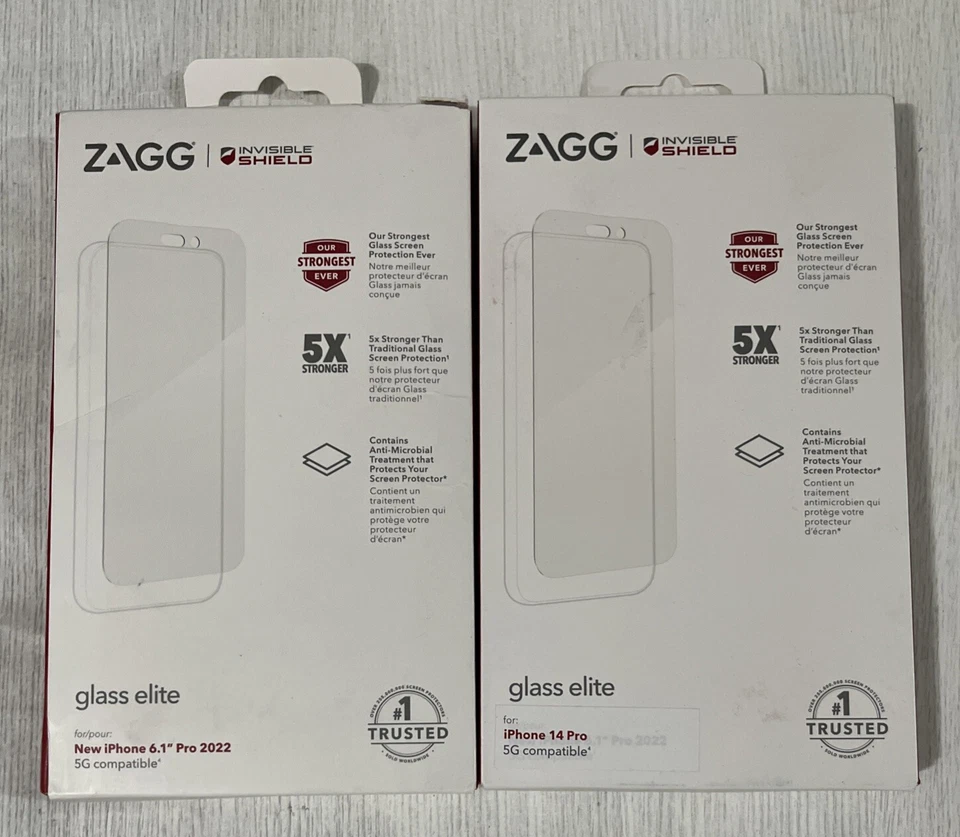 2-Pack ZAGG Apple iPhone 14 Pro InvisibleShield Glass Elite Screen Protector - Image 1 of 1