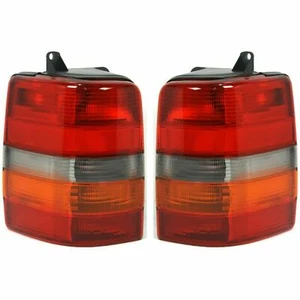 Set Of 2 Fits 1993-98 Jeep Grand Cherokee Left & Right Tail Lamp Lens & Housing - Picture 1 of 10