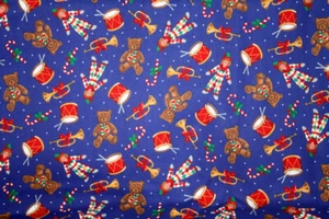 VINTAGE CHRISTMAS TOYS-VINTAGE VIP - 100% COTTON FABRIC - Picture 1 of 4