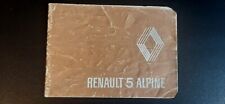 Renault 5,  R5 Alpine, Nachtrag zu NE 409 Bedienungsanleitung, Handbuch,französ.