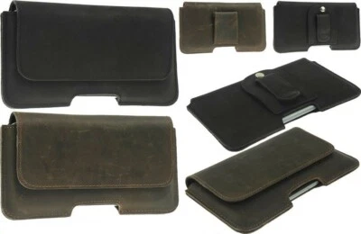 PIANO HANDCRAFTED GENUINE LEATHER WAIST POUCH CASE HOLSTER FOR MOBILE PHONES - Image 1 of 4