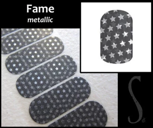 Jamberry Nail Wraps ~ HALF SHEET ~ FAME Rare Patriotic Metallic Stars - Picture 1 of 9