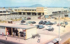 New Ferry Terminal Building PENANG Malaysia c1950s Chrome Vintage Postcard - Picture 1 of 2