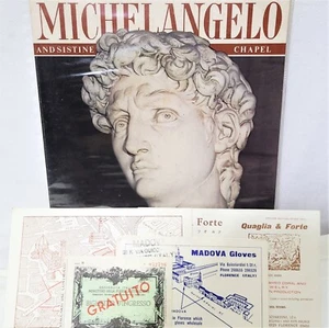 1960s Italy Souvenir Lot Michelangelo Book * Advertising Cards * Biglietto VTG - Picture 1 of 17